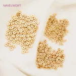 18k Gold Plated Spacer Beads For Bracelet Making,Separators For Beads,Jewelry Fittings,DIY Jewellery Making Supplies Wholesale