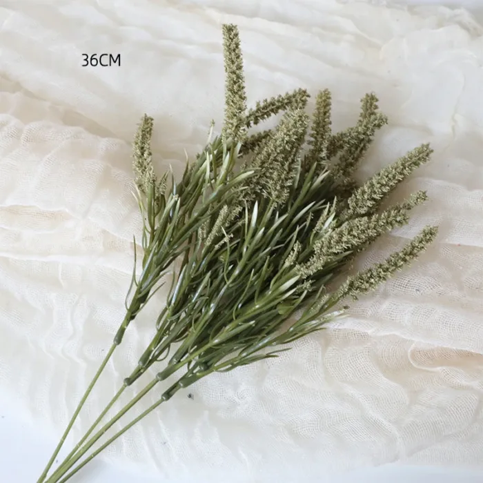 Artificial Lavender Autumn Flower White Foam Bridal Bouquet Plastic Fake Plant Grass For Christmas Home Wedding Table Decor - Image 11