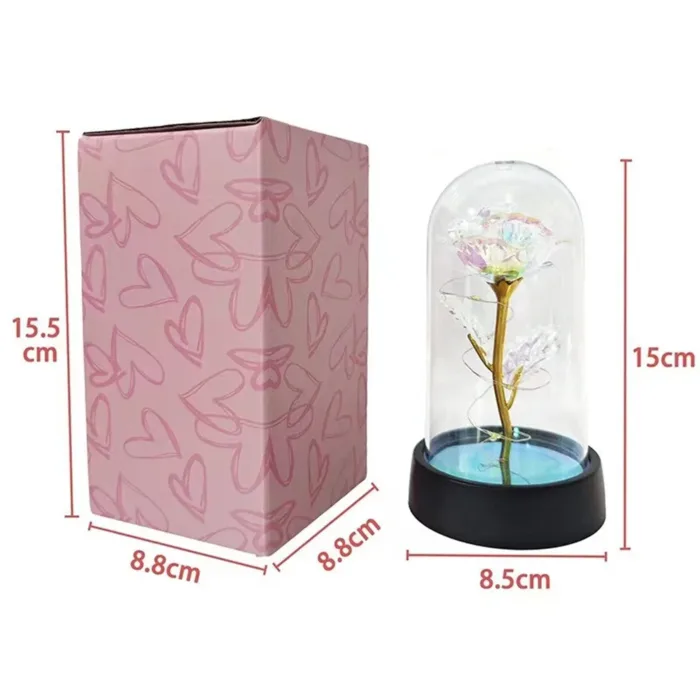 Red Colorful Rose Artificial Flowers Wedding Decoration Creative Valentine's Day Mother's Day Gift Light Up Rose in A plastic - Image 6