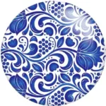 Blue And White Porcelain Flowers Round Photo Resin Glass Cabochon Demo Flat Back Making Findings S1491 - Image 15