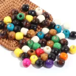 Natural Wooden Beads For Jewelry Making Big Hole Wood Beads Loose Spacer Beads DIY Hair Accessories Bracelet Necklace Wholesale - Image 6