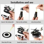 Solar Car Air Freshener Interior Accessories Supplies Helicopter Decoration Propeller Rotating Auto Flavoring Perfume Diffuser - Image 5