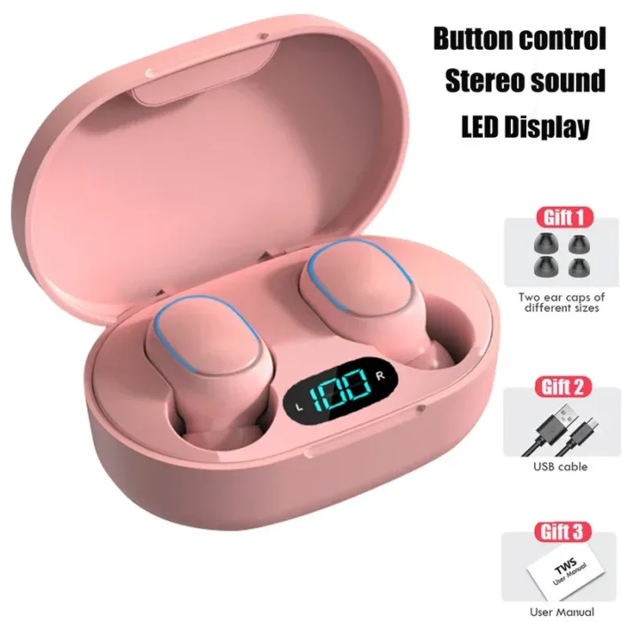 Original E7S Wireless Bluetooth Headset with Mic LED Display Earbuds for iPhone Xiaomi TWS Earphone Bluetooth Headphones earbuds - Image 9