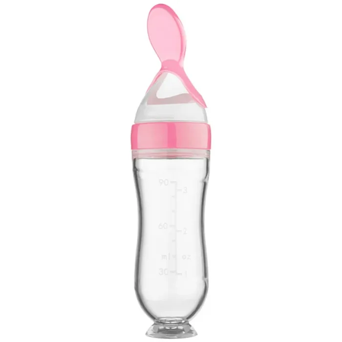 Squeezing Feeding Bottle Silicone Newborn Baby Training Rice Cereal Food Spoon Supplement Feeder Safe Useful Tableware For Kids - Image 9