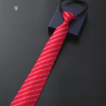 8Cm Daily Wear Lazy Zipper Cravat Necktie Accessories Men's Tie Jacquard Classic Fashion Wedding Party Gift Men Slim Skinny Tie - Image 24