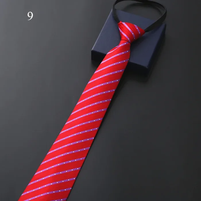 8Cm Daily Wear Lazy Zipper Cravat Necktie Accessories Men's Tie Jacquard Classic Fashion Wedding Party Gift Men Slim Skinny Tie - Image 24