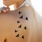Unisex Sticker Body Art Black Tattoo Waterproof for Unisex Sexy Removable Flying Bird Transfer for Unisex - Image 5