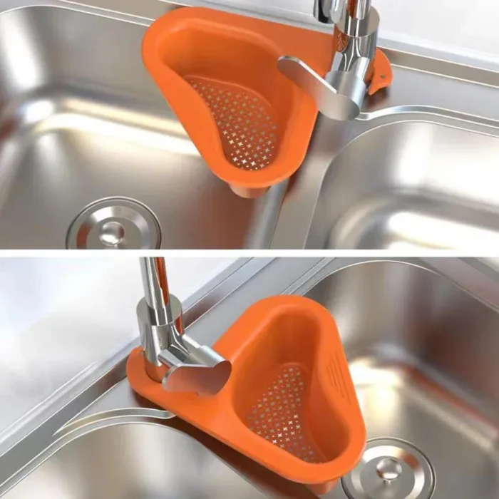 Large Kitchen Sink Drain Basket Organizer Faucet Holder Strainer Food Garbage Colanders Draining Shelf Organization Accessories - Image 3