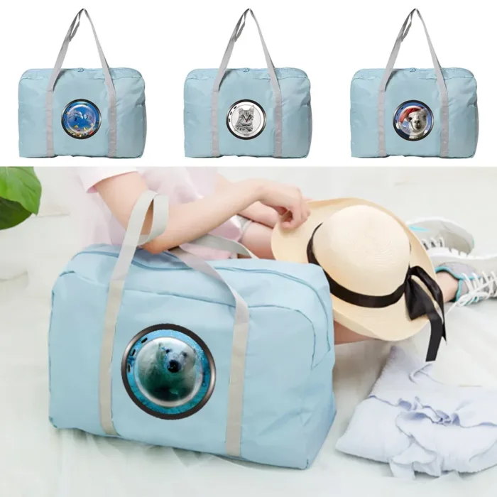 2023 Travel Bags Large Handbag Anime Print Foldable Clothes Organizers Garment Weekend Carry-on Luggage Bag Accessories Traveler - Image 1