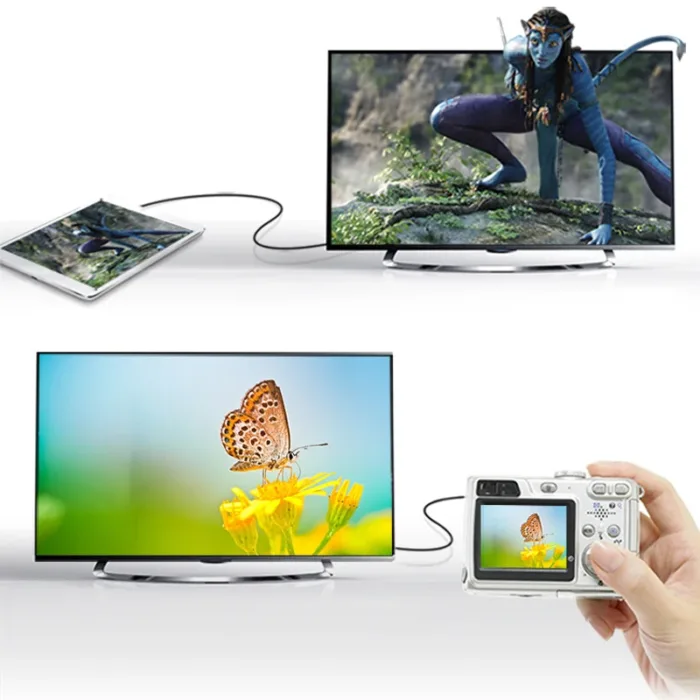 4K@60HZ Nylon Braid HD Compatible V2.0 HDMI TO MINI HDMI MINIHDMI Extension Male to Male Plug Cable 1M/1.5M/2M/3M/5M/10m hdtv tv - Image 2