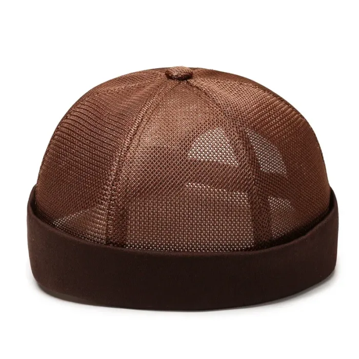 Full Mesh Quick Drying Caps Brimless Skullies Cap Beanie Hat Summer Women Men Caps Solid Color Hip Hop Street Docker Hats Gorras - Image 13