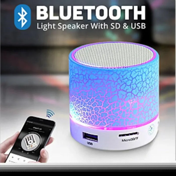 Mini Bluetooth Speaker Wireless Loudspeaker Crack LED SD Card USB Subwoofer Portable MP3 Music Sound Column for PC Mobile Phone - Image 1