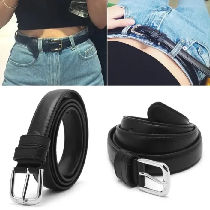 1 PC Fashion Woman Girls Belts Leather Metal Pin Buckle Waist Belt Waistband Design Casual Belts for Women - Image 3