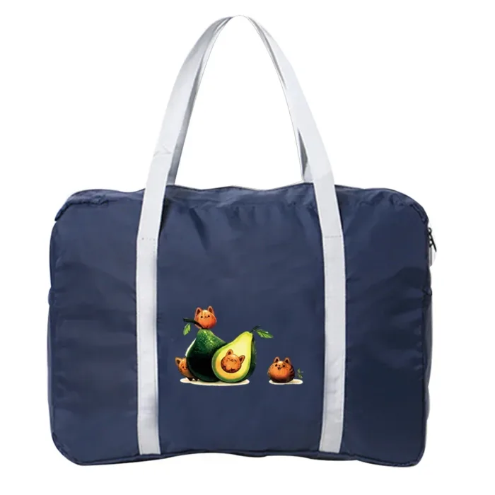 Boston Bags Travel Luggage Bag Foldable Travel Bags Nylon Pack WaterProof Storage Clothes Pack Organizer Avocado Printing Series - Image 14