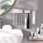1pc Punch-free Wall-mounted Toothbrush Holder Toothpaste Holder Toothpaste Storage Rack Bath Organizer Bathroom Accessories - Image 5