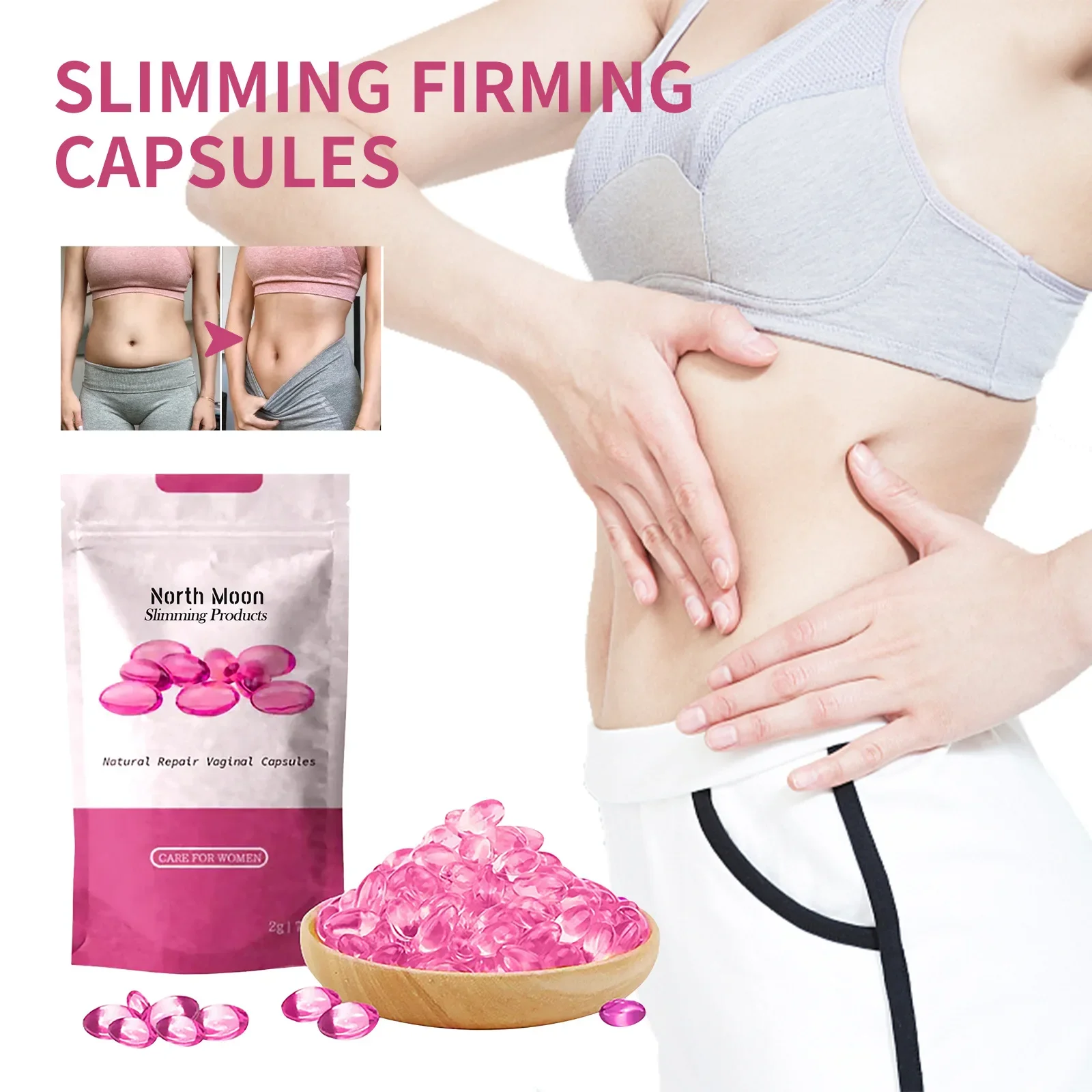 S49ec8a2bd14141f7aab3d6aa11d503cah.webp Bajar De Peso Fish Oil Body Shaping Capsule Tightens Skin Abdominal Body Shaping and Slimming Care Soft Capsule Beauty Health - Image 1