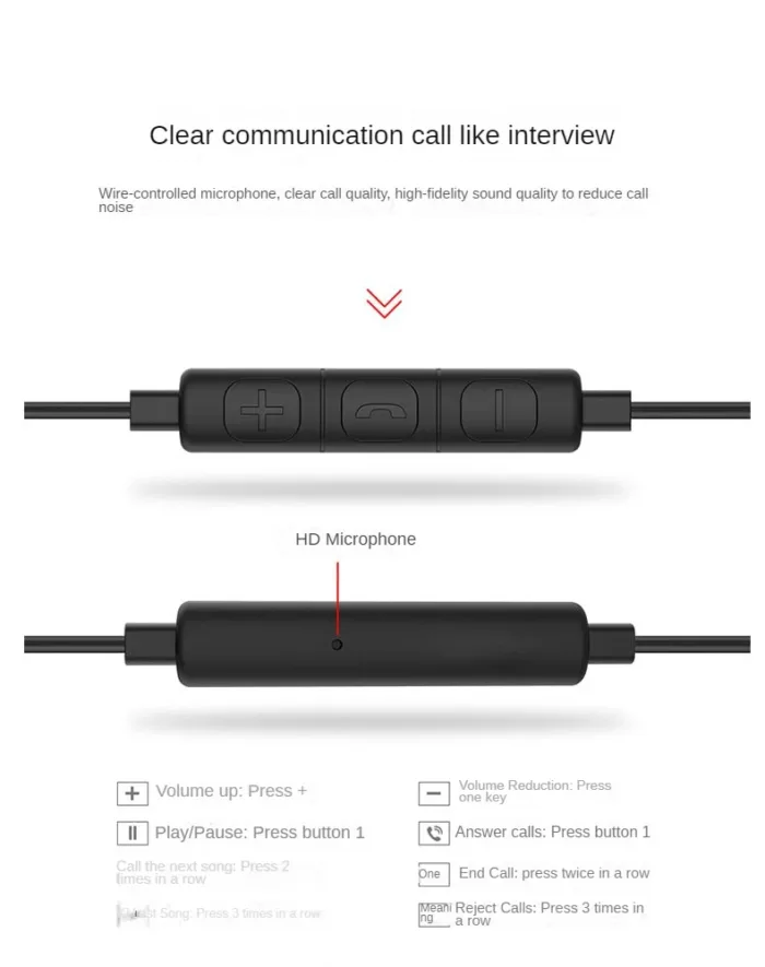 3.5mm Wired Control Earphones In-Ear Headphones For IOS Android Earbuds Hifi Stereo Headsets Sports Gamer Handsfree with HD Mic - Image 5