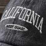 Fashionable Versatile Washed Letters Solid Color Embroidered Baseball Cap For Men Wide Brimmed Casual Sports Cap For Women - Image 5