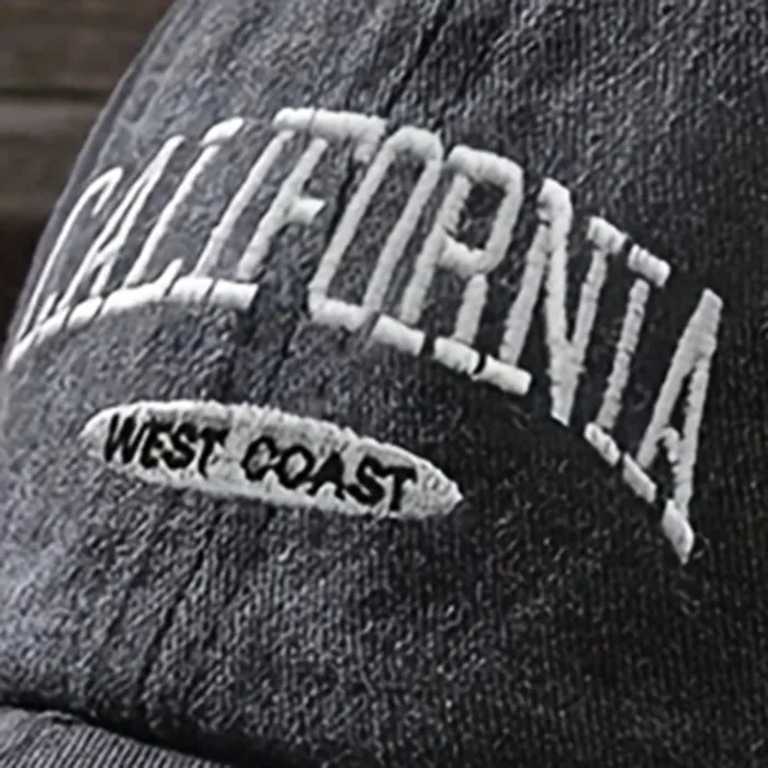 Fashionable Versatile Washed Letters Solid Color Embroidered Baseball Cap For Men Wide Brimmed Casual Sports Cap For Women - Image 5