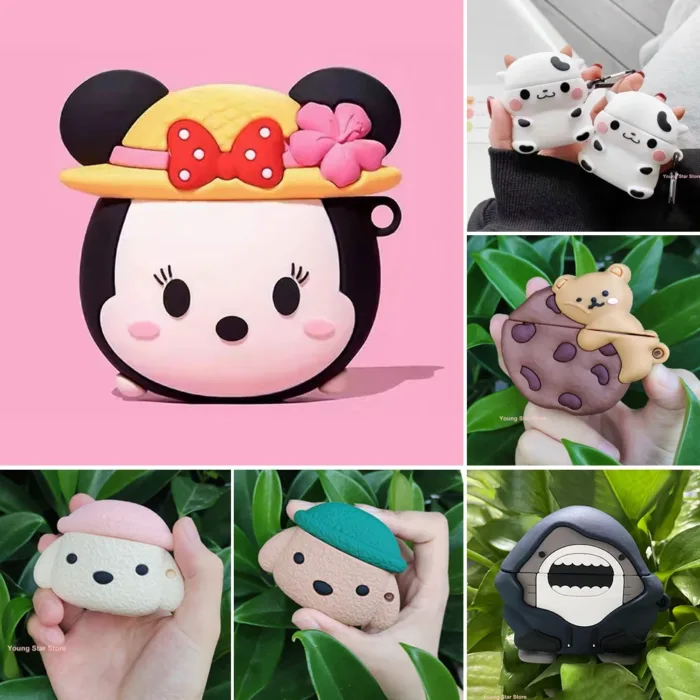 Case for Lenovo LP40 Pro Case Cute 3D Cartoon Silicone Anime Earphone Case Headphone Protective Case Headset Earbuds Accessories - Image 1