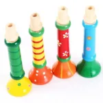 Multi-color Wooden Small Trumpet Kids Baby Musical Instrument Learning Toy Gift - Image 5