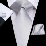 Hi-Tie Designer Black Blue Striped 63inch Silk Men Tie Extra Long Ties for Men Woven Classic 160cm Men Necktie Pocket Square Set - Image 42