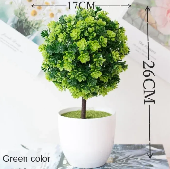 Green Artificial Plants Bonsai Small Tree Pot Plants Simulation Plastic Flowers Potted Ornaments Home Hotel Garden Decoration - Image 26