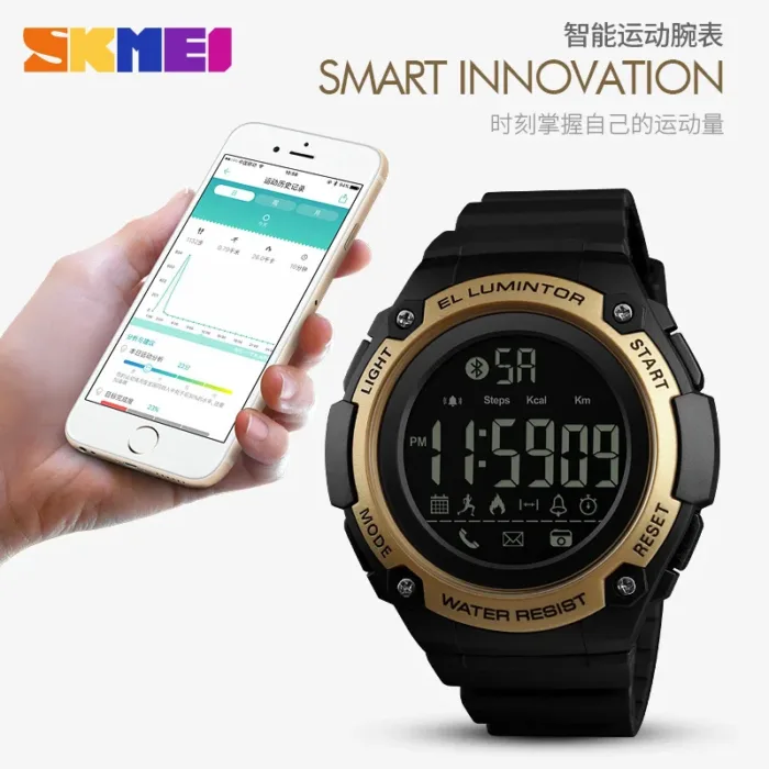 Skmei Bluetooth Smart Watch Step Counting Reminder Watch Support IOS Android Sports Electronic Watch E-Commerce - Image 2
