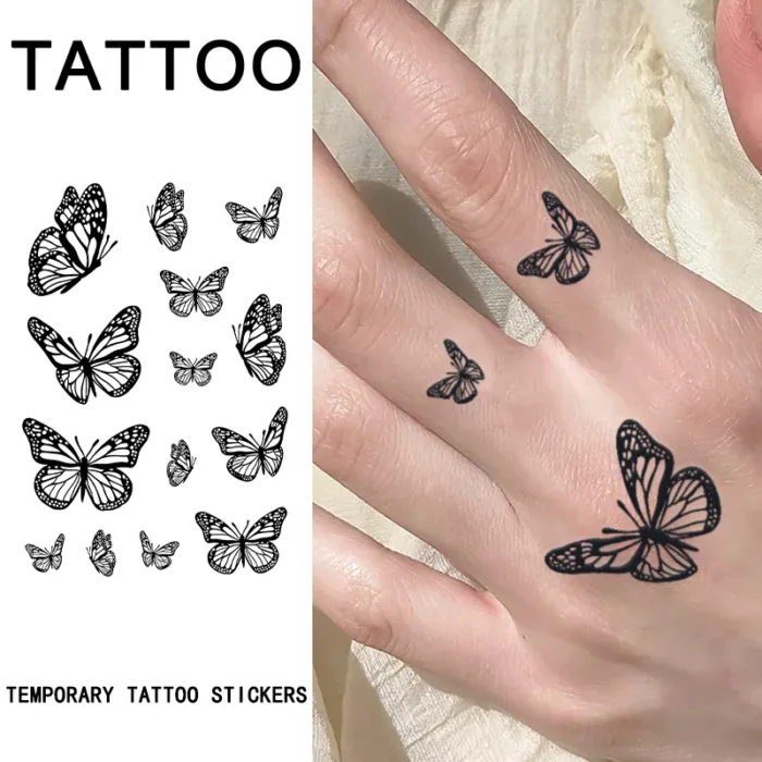 Butterfly, 1Pc Waterproof Temporary Tattoo Stickers, Long-lasting Waterproof for One to Two Weeks, Fake Tattoo for Man and Women - Image 1