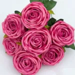 1PC A Bunch Of 7 Forks Silk Flower Emperor Concubine Rose Simulation Flower Home Living Room Wedding Decoration Roses - Image 3