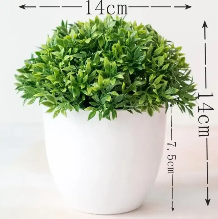 Green Artificial Plants Bonsai Small Tree Pot Plants Simulation Plastic Flowers Potted Ornaments Home Hotel Garden Decoration - Image 20