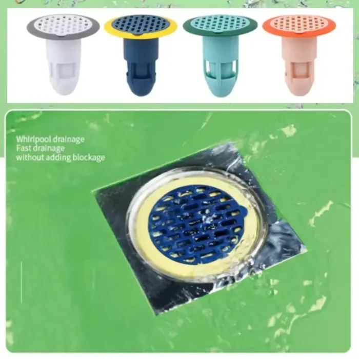 Bath Shower Floor Strainer Cover Plug Trap Silicone Anti-odor Sink Bathroom Water Drain Filter Insect Prevention Deodorant New - Image 2
