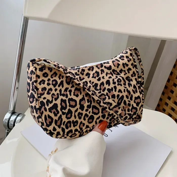 Women Shoulder Bag Fashion Animal Pattern Print Bag Casual Nylon Butterfly Leopard Zebra Cow Print Women Handbag Underarm Bags - Image 11