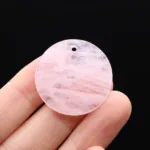 Amazonite Rose Quartz Jade Lapis lazuli Stone30MM Round Disc Pendant Charm For Jewelry MakingDIY Necklace Accessories Gift Party - Image 6