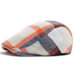 New Multicolour Plaid Beret Women Casual Sun Visor Flat Hat Vintage Fashion Berets Men Newsboy Caps Summer Button Adjustable - Image 8