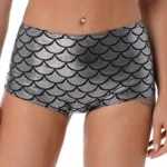 Womens Mermaid Fish Scale Print Booty Shorts High Waisted Hot Pants Party Club Festival Rave Dance Bottoms Sexy Clubwear - Image 9