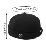 Fashion Men Docker Cap Skullcap Retro Sailor Cap Beanies Hats Unisex Brimless Headwear Adjustable Skullcap Bonnet Hip Hop Hat - Image 3