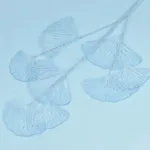 1PC Three-pronged Fan Leaf Netting Artificial Gold Ginkgo Eucalyptus Holly For Wedding Arch Flower Arrangement Party Decor - Image 9