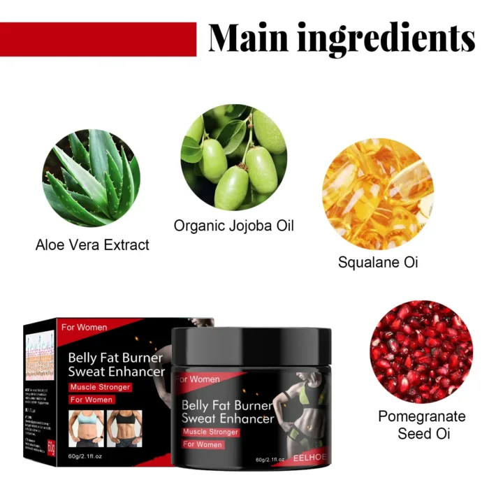 다이어트 Fat Burning Cream Natural Tighten Portable Belly Fat Burner Sweat Enhancer Men Gift Abdominal Shaping Slimming Cream 60g - Image 5