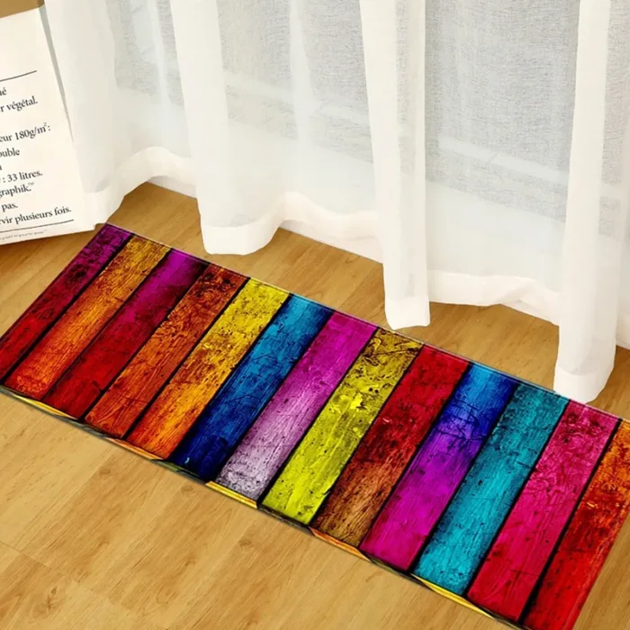 3D wood grain bamboo striped stone pattern carpet living room Restaurant corridor balcony entrance door cushion floor pad rugs - Image 11