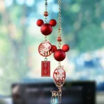 JSNYCar Interior Decoration Pendant Cute Mickey Head Rearview Mirror Pendant Decoration For Car Goods Car Interior Accessories - Image 4