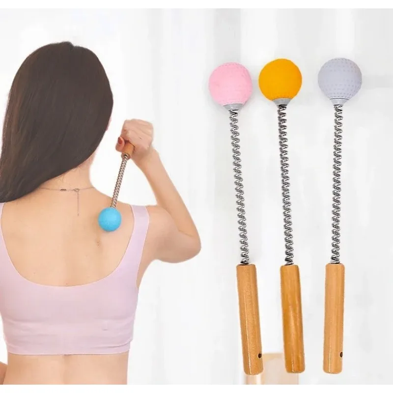 S5363db5919c646d09c1695cdec4cac98r.webp Manual Massage Hammer Stick Ball Body Massager Spring Elastic Knock Shoulder Arm Leg Hip Waist Whole Massage Tool Beauty Health - Image 1