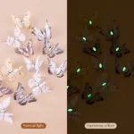 10pcs 4.5cm Double Layered Tulle 3D Luminous Butterfly Wings DIY Sewing Accessories Dress Hair Accessories Headwear Decoration - Image 2