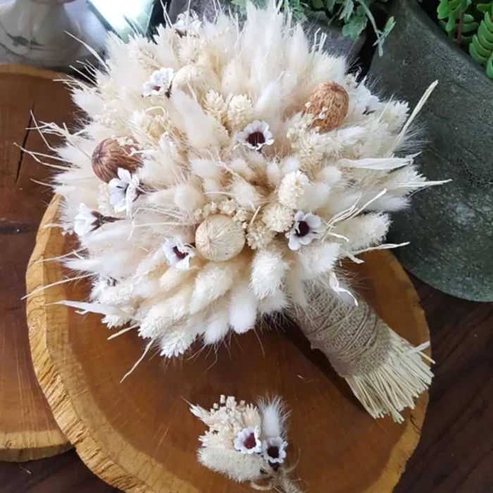 Bunny Tails Dried Flowers,White Natural Dry Pampas,Eternal Rabbit Tails Grass for Vase,Arrangement Wedding,Home,Hotel Decoration - Image 4