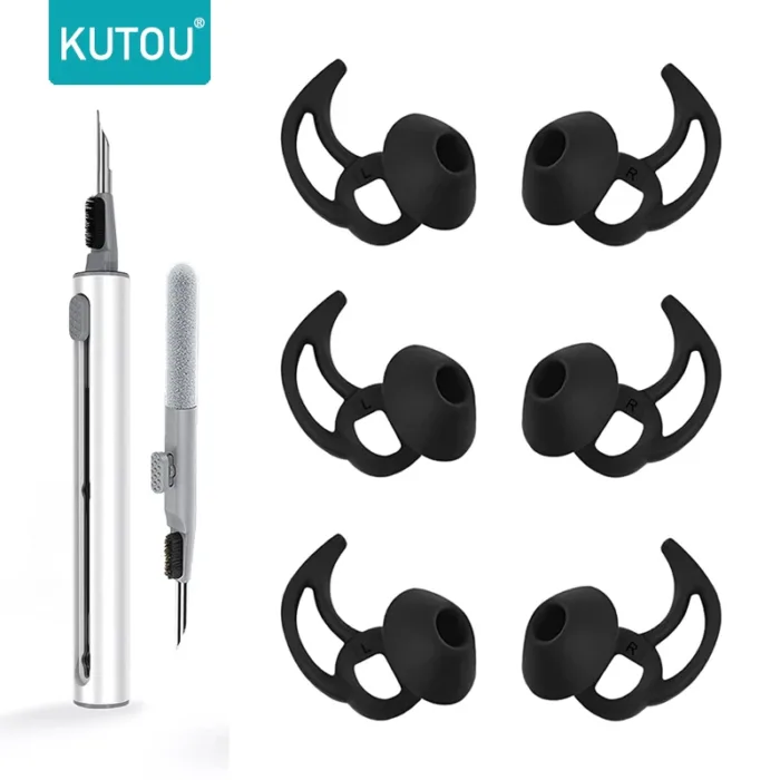 KUTOU Silicone Ear Tips for Bose QuietComfort Noise Cancelling Earbuds for Bose Sport Eartips Silicone Eargel Earplugs 3 Pairs - Image 1