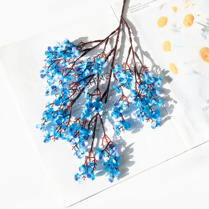 2PCS Artificial Plants Long Baby's Breath Christmas Decorations Vase for Home Wedding Bridal Festival Party Fake Plastic Flowers - Image 8