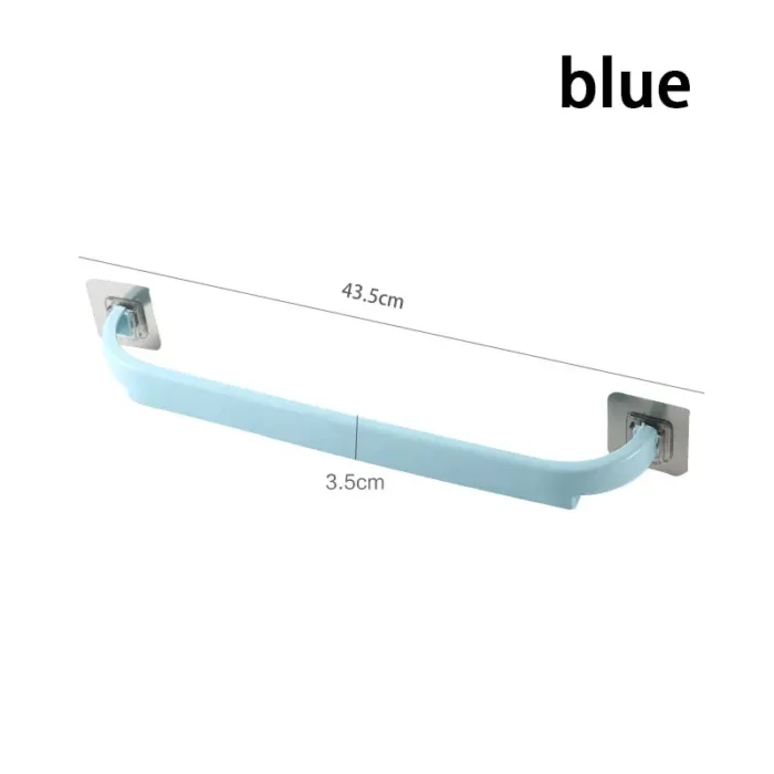 Adhesive Towel Rack Bathroom Towel Bar Shelf Wall Mounted Towels Hanger Toilet Suction Cup Holder Kitchen Bathroom Organizer - Image 7