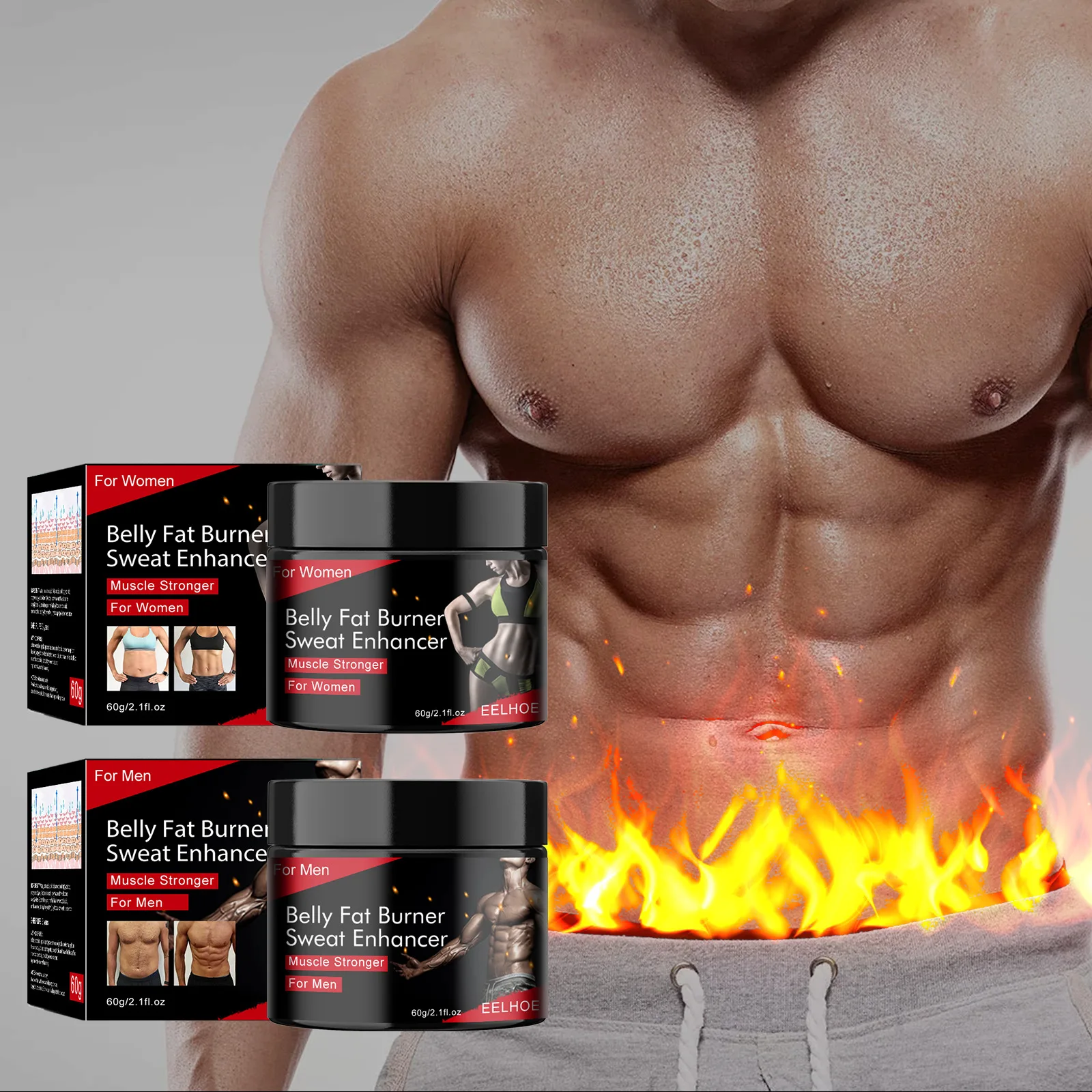 S54be54b722bf451c9902d0612ed37bf1v.webp 60g Fat Burning Cream Natural Tighten Portable Belly Fat Burner Sweat Enhancer Men Gift Abdominal Shaping Slimming Cream - Image 1