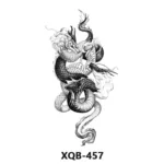 210 * 114mm Dragon, Snake, Lion Tattoo Sticker For Men And Women Black And White Color Transfer Printing Temporary Tattoos Art - Image 16