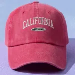 Fashionable Versatile Washed Letters Solid Color Embroidered Baseball Cap For Men Wide Brimmed Casual Sports Cap For Women - Image 11